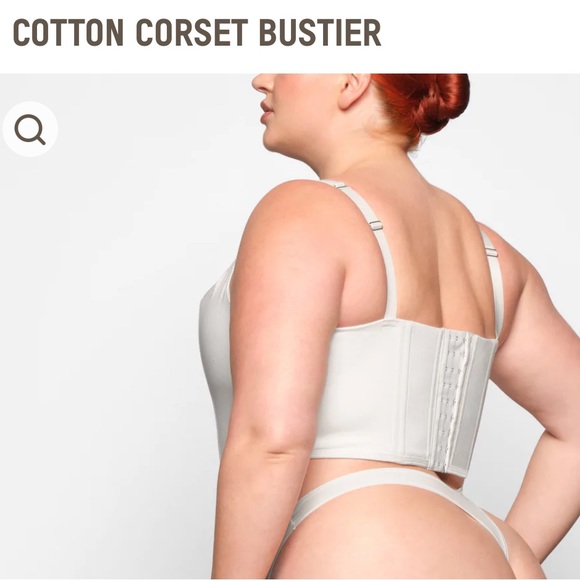 SKIMS NWT Cotton Corset Bra Top - Picture 3 of 9